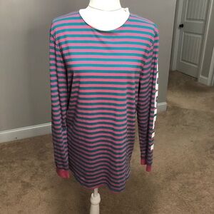 ASOS Corrupt Society Long Sleeve Striped TShirt Pink Green Oversized